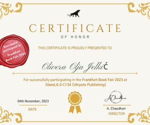 Certificate for participation at the Frankfurt Book Fair 2023