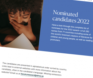 Olivera Olja Jelkić is nominated for Astrid Lindgren Memorial Award 2022